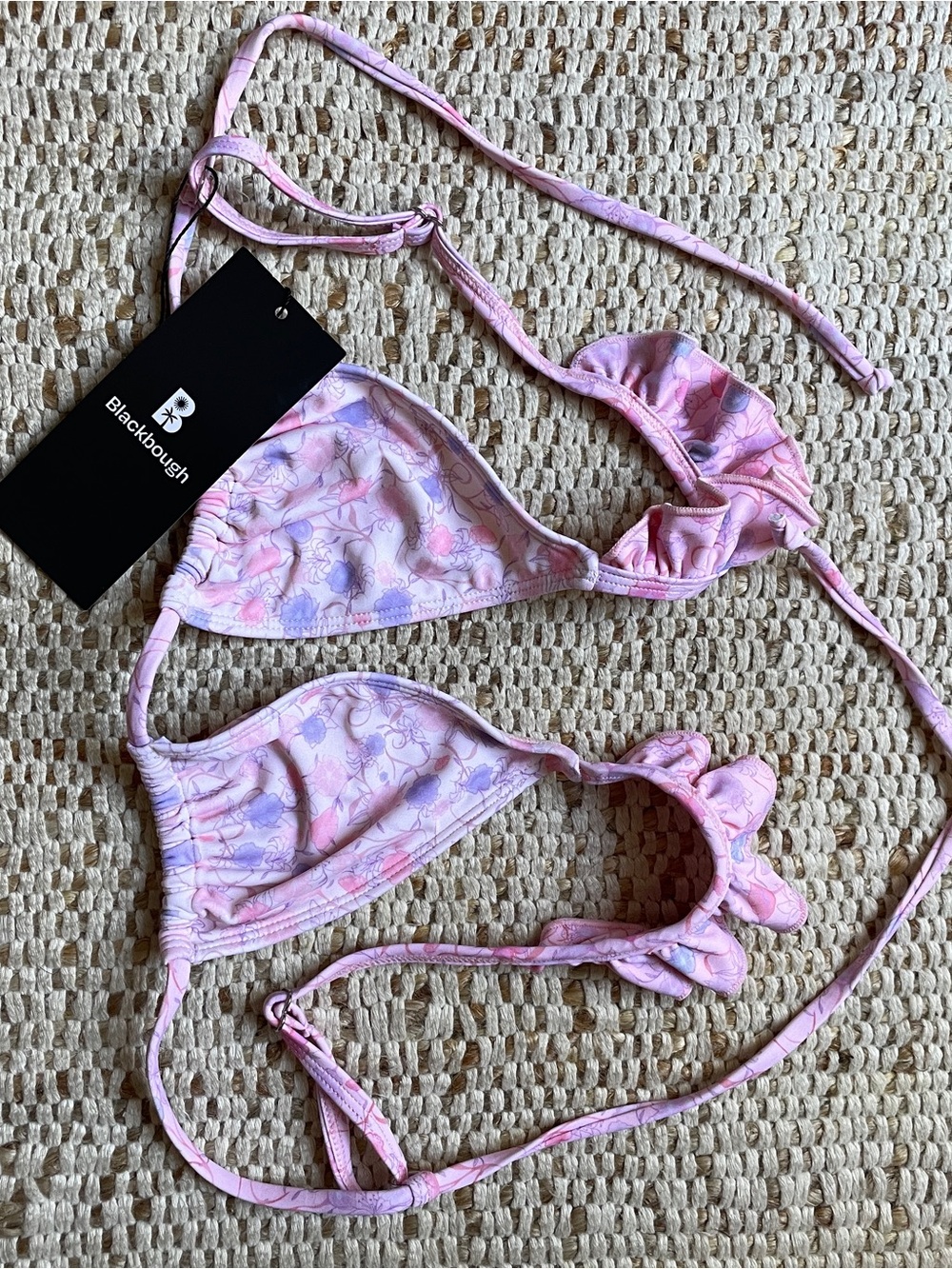 Blackbough Pink & Lilac Floral Triangle Bikini Top